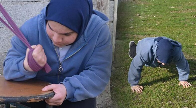 Yeteneği köyde keşfedildi: Günde 600 şınav çekerek hazırlanıyor